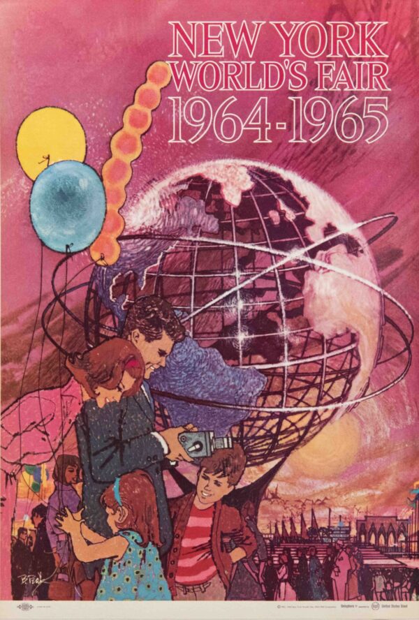 Original Vintage New York World’s Fair Poster by Bob Peak, 1962