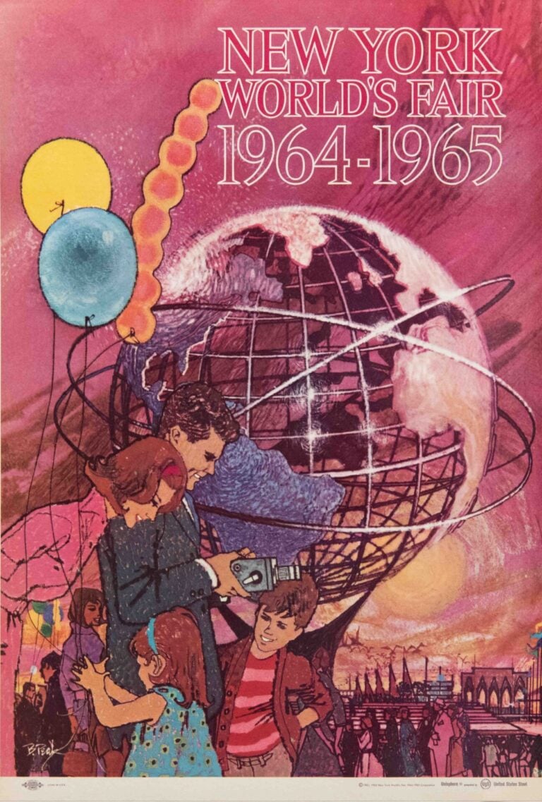 Original Vintage New York World’s Fair Poster by Bob Peak, 1962