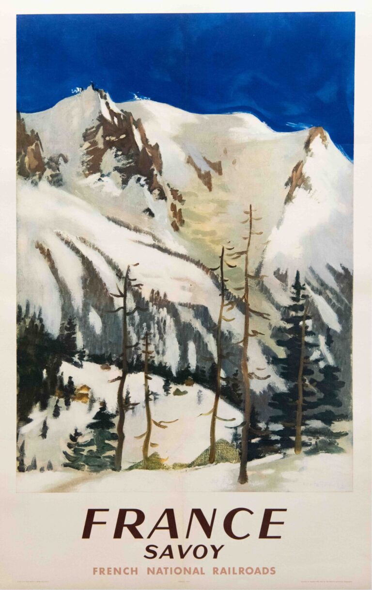 Original Vintage French National Railways Travel Poster by Fontanarosa, 1952