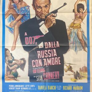 Vintage Italian Movie Poster 'A 007 - Dalla Russia Con Amore (From Russia with Love)' 1964