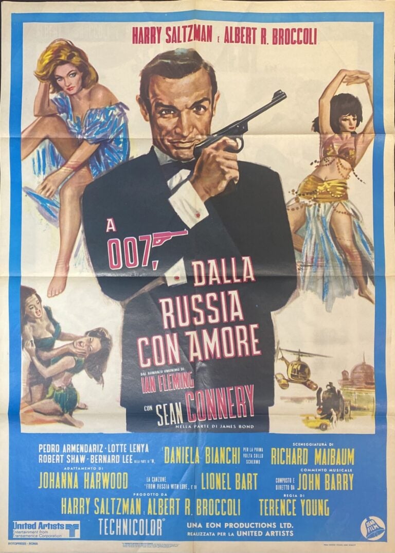 Vintage Italian Movie Poster ‘A 007 – Dalla Russia Con Amore (From Russia with Love)’ 1964