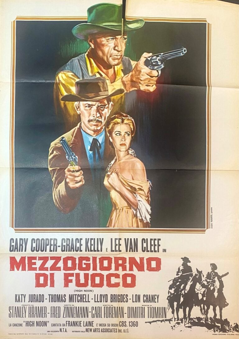 Vintage Italian Movie Poster ‘Mezzogiorno Di Fuoco (High Noon)’ 1968