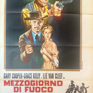 Vintage Italian Movie Poster 'Mezzogiorno Di Fuoco (High Noon)' 1968
