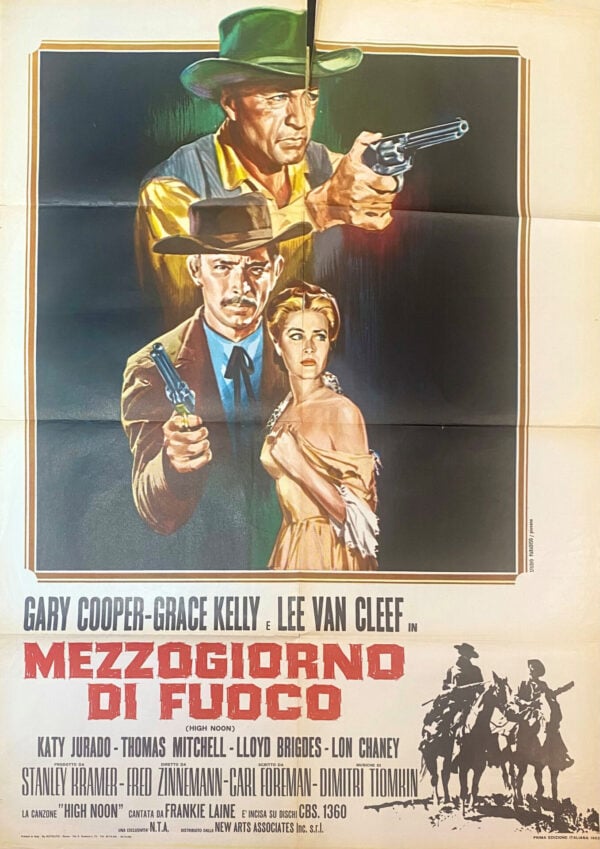 Vintage Italian Movie Poster ‘Mezzogiorno Di Fuoco (High Noon)’ 1968