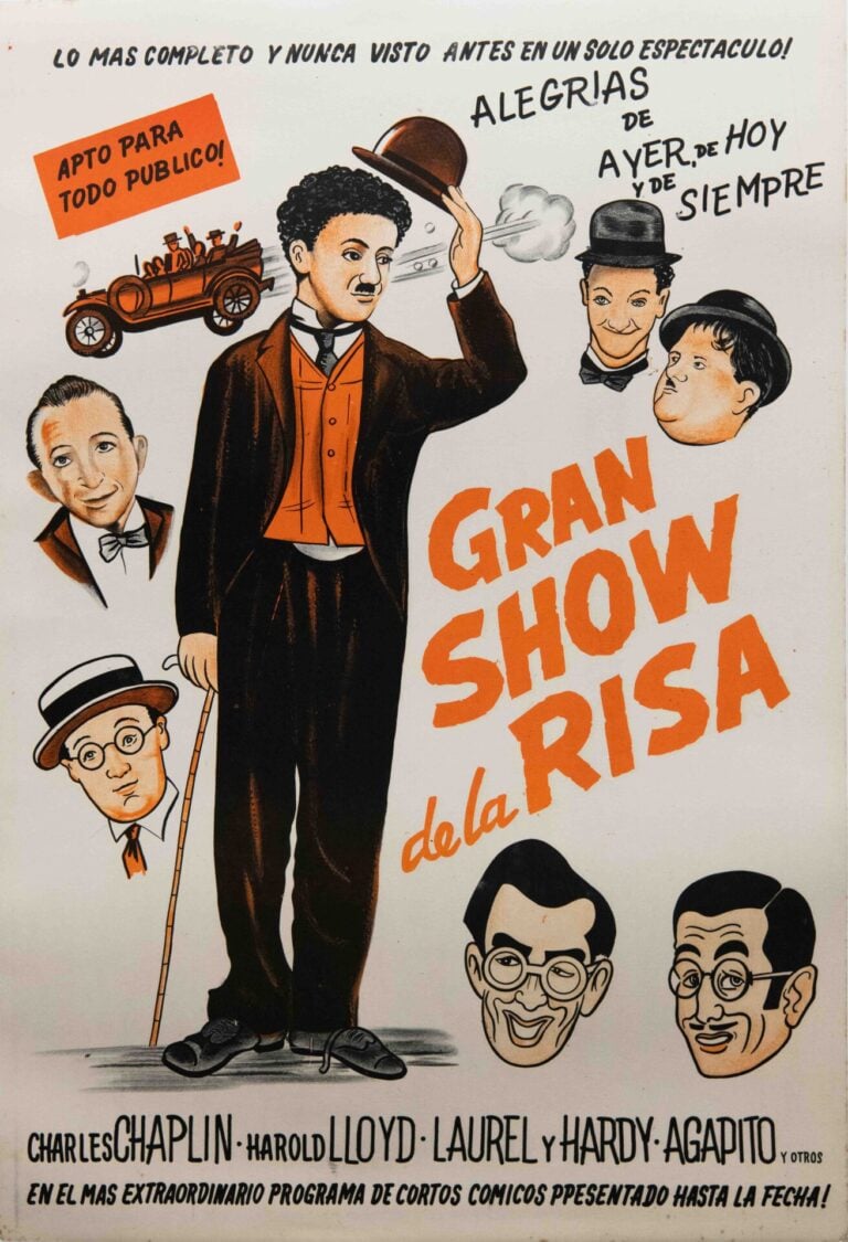 Original Vintage Charlie Chaplin Comedy Show Poster, ‘Gran Show de la Risa’, 1936
