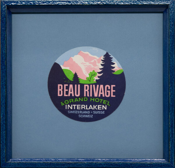 Original Vintage Framed Luggage Travel Labels - Image 21