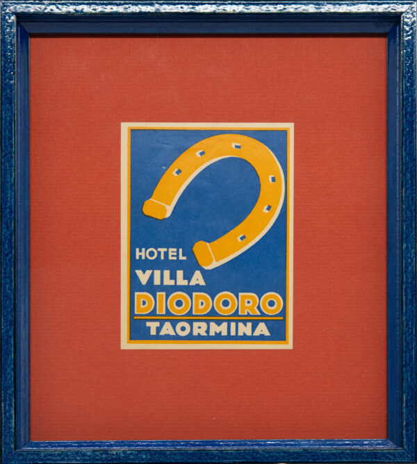 Original Vintage Framed Luggage Travel Labels - Image 28