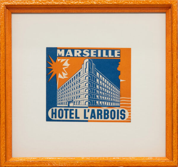 Original Vintage Framed Luggage Travel Labels - Image 27