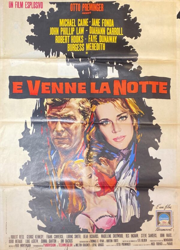 Vintage Italian Movie Poster ‘E Venne La Notte (Hurry Sundown)’ C. 1967