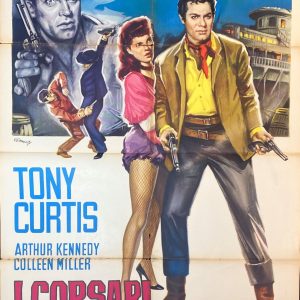 Vintage Italian Movie Poster 'I Corsari Del Grande Fiume (The Rawhide Years)' 1984