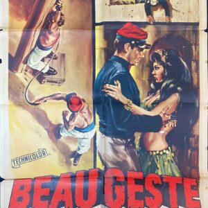 Vintage Italian Movie Poster 'Beau Geste' 1966