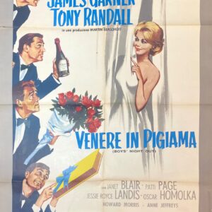 Vintage Italian Movie Poster 'Venere in Pigiama (Boys’ Night Out)' 1960s