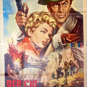 Vintage Italian Movie Poster 'Per Chi Suona la Campana (For Whom the Bell Tolls)' 1960’s