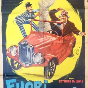 Vintage Italian Movie Poster 'Fuori da quelle Muraglie (Pardon Us)' 1931