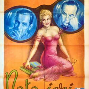 Vintage Italian Movie Poster 'Nata Iere (Born Yesterday)' 1950