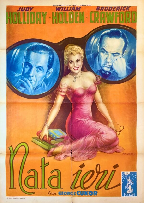 Vintage Italian Movie Poster ‘Nata Iere (Born Yesterday)’ 1950