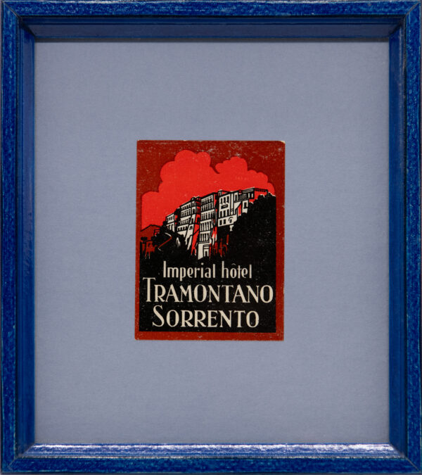 Original Vintage Framed Luggage Travel Labels - Image 13