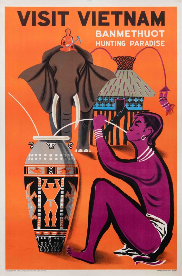 Original Vintage Vietnamese Travel Poster, 1960’s