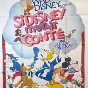 Original Vintage French Disney Movie Poster Si Disney M’etait Conte (Walt Disney’s 50th  Anniversary Show) - 1973