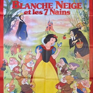 Original Vintage French Disney Movie Poster 'Blanche Neige et les 7 Nains' (Snow White and the  Seven Dwarfs), 1983