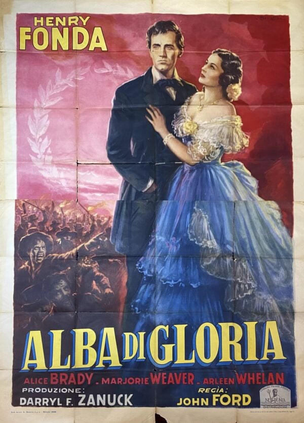 Vintage Italian Movie Poster ‘Alba Di Gloria (Young Mr. Lincoln)’ 1950