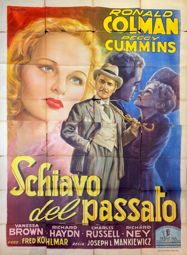 Vintage Italian Movie Poster ‘Schiavo del Passato (The Late George Apley)’ 1947