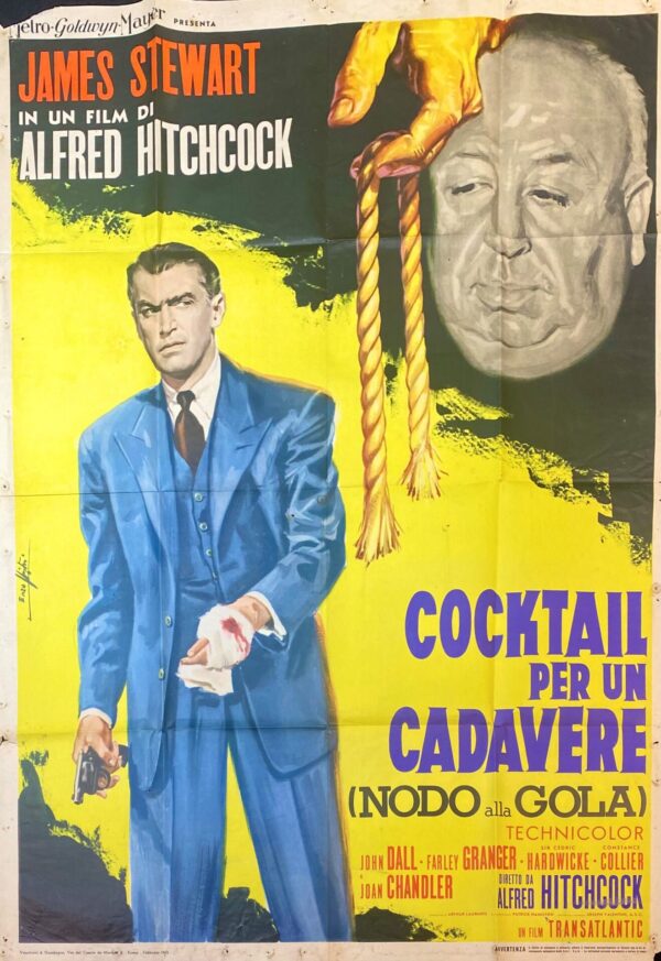 Vintage Movie Poster ‘Cocktail Per un Cadavere (Rope)’ 1963