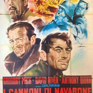 Vintage Italian Movie Poster 'I Cannoni Di Navarone (The Guns of Navarone)' 1967