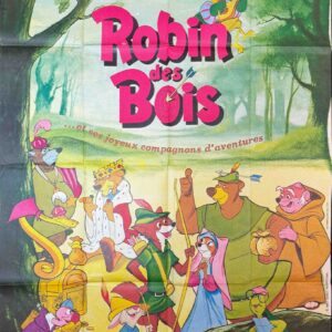 Original Vintage French Disney Movie Poster 'Robin Des Bois (Robin Hood)', 1973