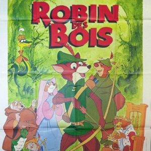Original Vintage French Disney Movie Poster 'Robin Des Bois (Robin Hood)', 1973