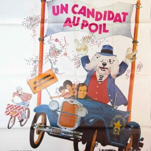 Original Vintage French Disney Movie Poster 'Un Candidat Au Poil (The Shaggy D.A.)', 1976